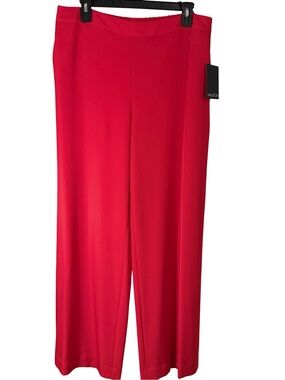 NWT Halston Heritage Red Wide-Leg Pants